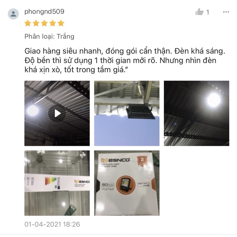 Combo thùng 10 cái đèn pha led 50W hàng cao cấp chuyên công trình biển hiệu quảng cáo, sân vườn chống nước IP66