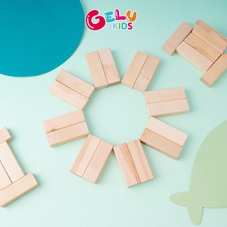Bộ rút gỗ xếp hình💖FREESHIP💖Hình khối đồ chơi lắp ráp 54 thanh Domino Montessori rèn luyện trí thông minh cho trẻ