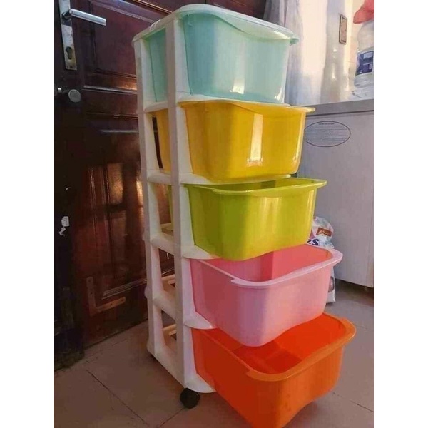 TỦ NHỰA GHÉP CÓ BÁNH XE VIỆT NHẬT 5 TẦNG 5 MÀU SIÊU TIỆN LỢI