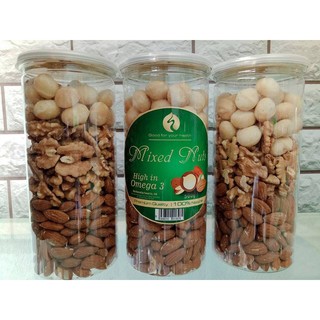 MIX 4 LOẠI HẠT TÁCH VỎ 500GR  (óc chó vàng, macca, hạnh nhân, điều)