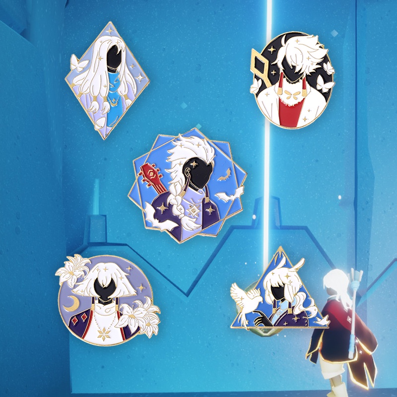 Ghim cài balo tráng men QIHE JEWELRY hình các nhân vật trong game online Light Encounter 5 kiểu tùy chọn dành cho bạn bè
