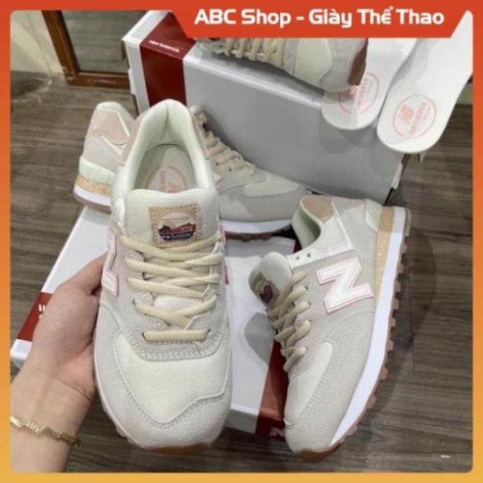 GIÀY NEW BALANCE 574 HỒNG XÁM FULL PHỤ KIỆN , GIẦY NB NEW CRT 300, NEW 574 XỊN !