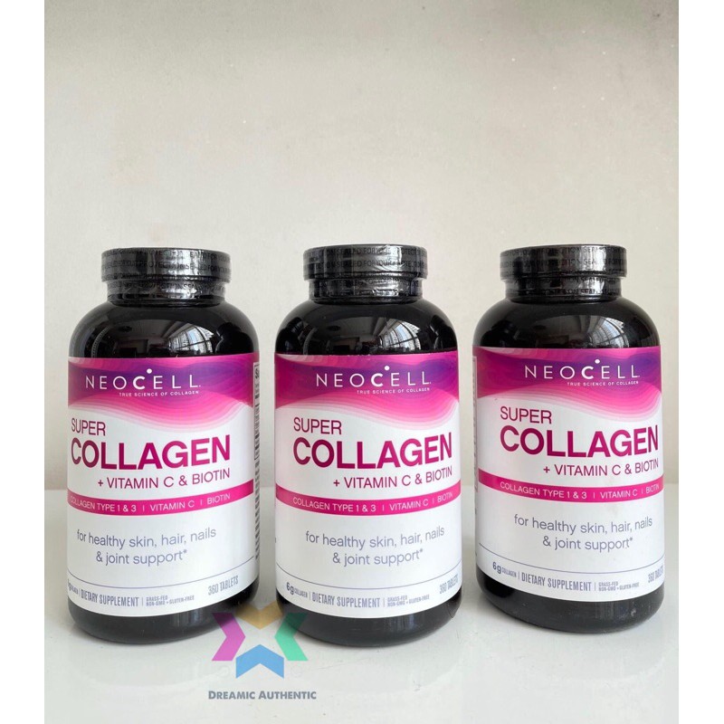 [ CHÍNH HÃNG] VIÊN UỐNG NEOCELL SUPER COLLAGEN C TYPE 1&3 + C + BIOTIN 360 VIÊN 𝗠𝗔̂̃𝗨 𝗠𝗢̛́𝗜 𝗡𝗛𝗔̂́𝗧 𝟮𝟬𝟮𝟬