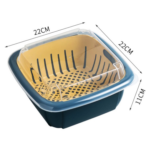 Hộp đựng thực phẩm có rổ nhựa và nắp đậy đa năng 3 trong 1 | BigBuy360 - bigbuy360.vn