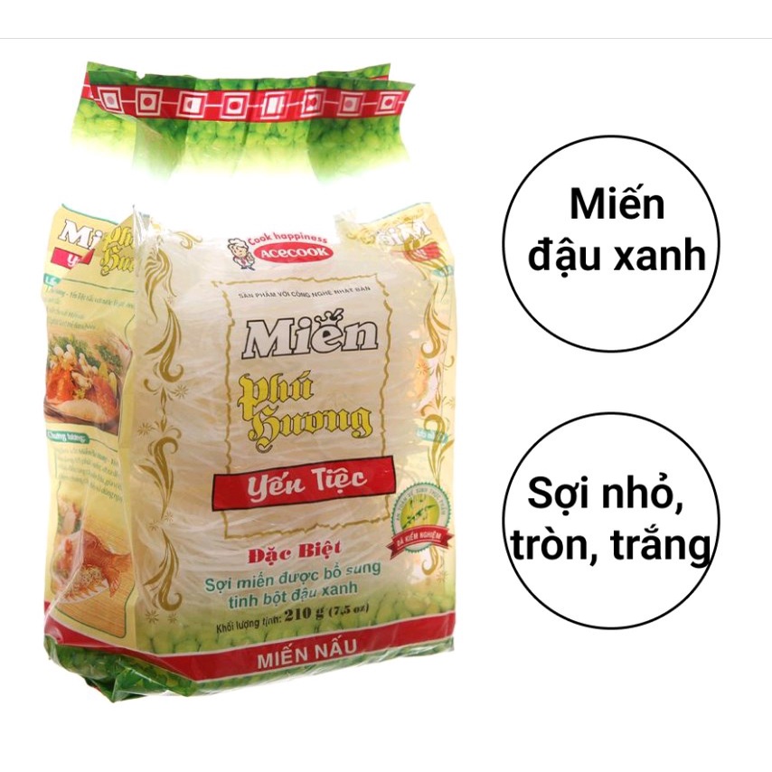 Miến đậu xanh Phú Hương gói 210g - miến yến tiệc