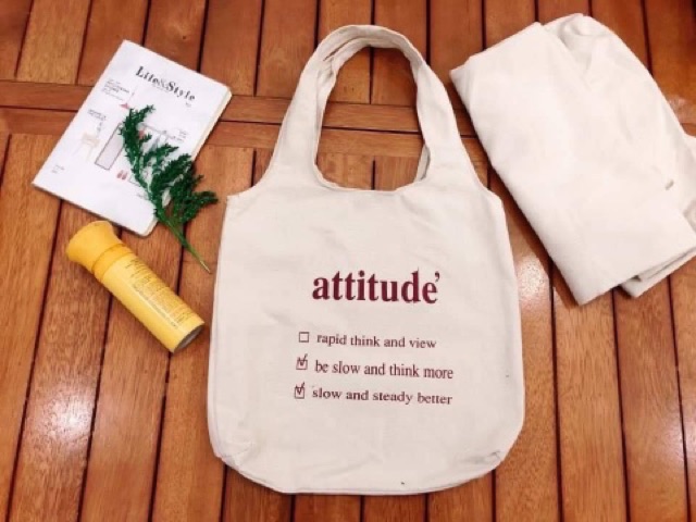 Túi Vải Canvas Attitude Quảng Châu ( Hình Shop Tự Chụp )