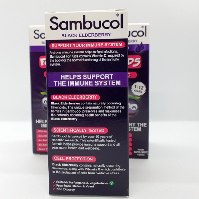 Sambucol - Siro tăng đề kháng Sambucol Black Elderberry Liquid