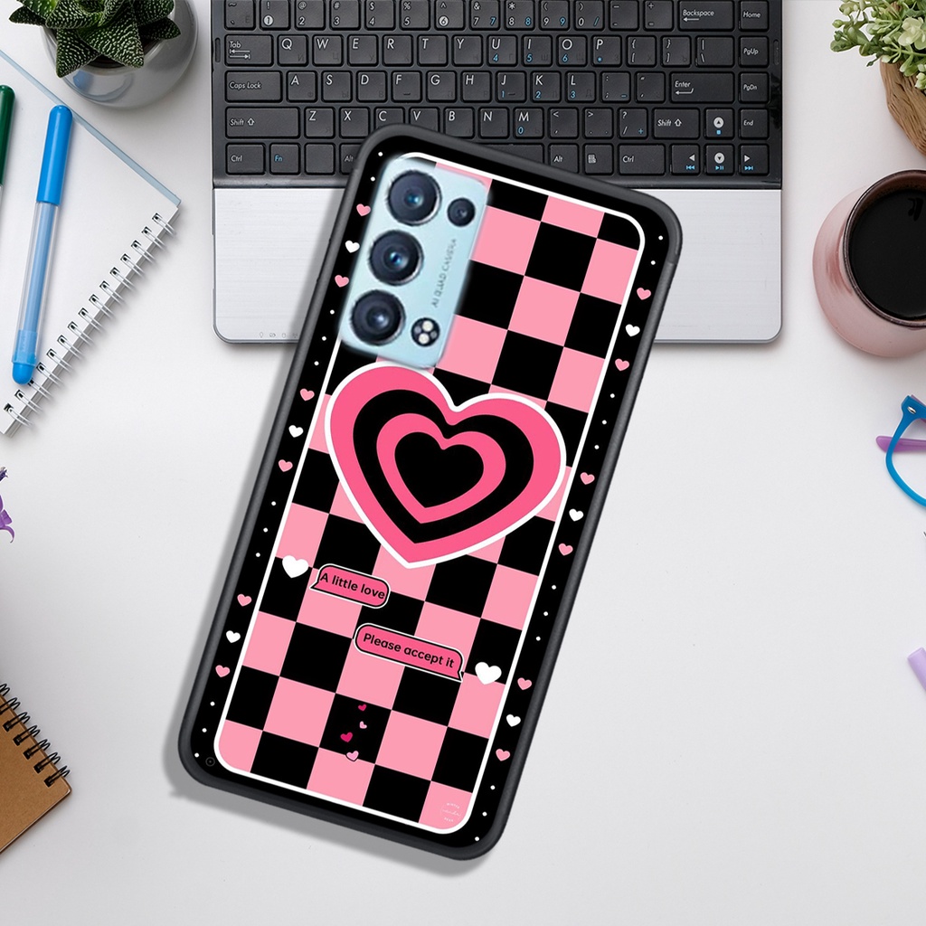 Ốp Lưng OPPO RENO 6 4G - RENO 6 5G - RENO 6Z , In Hình &quot;Black Heart&quot; Phong Cách Đẹp.
