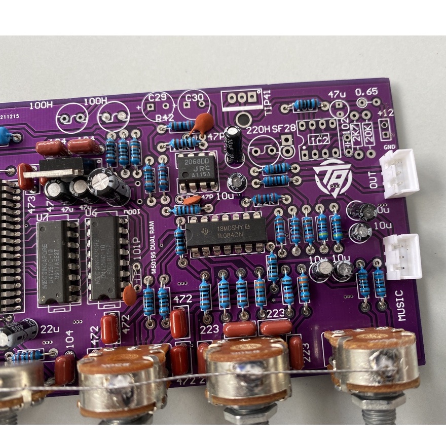 Pre Loa Kéo M50195 DUAL RAM V1.4 bản nguồn đơn 12V