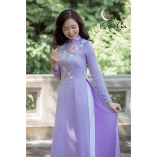 Áo dài truyền thống đẹp ⚡FREESHIP⚡ Áo dài nữ chất lụa Tô Châu cao cấp thời trang nữ