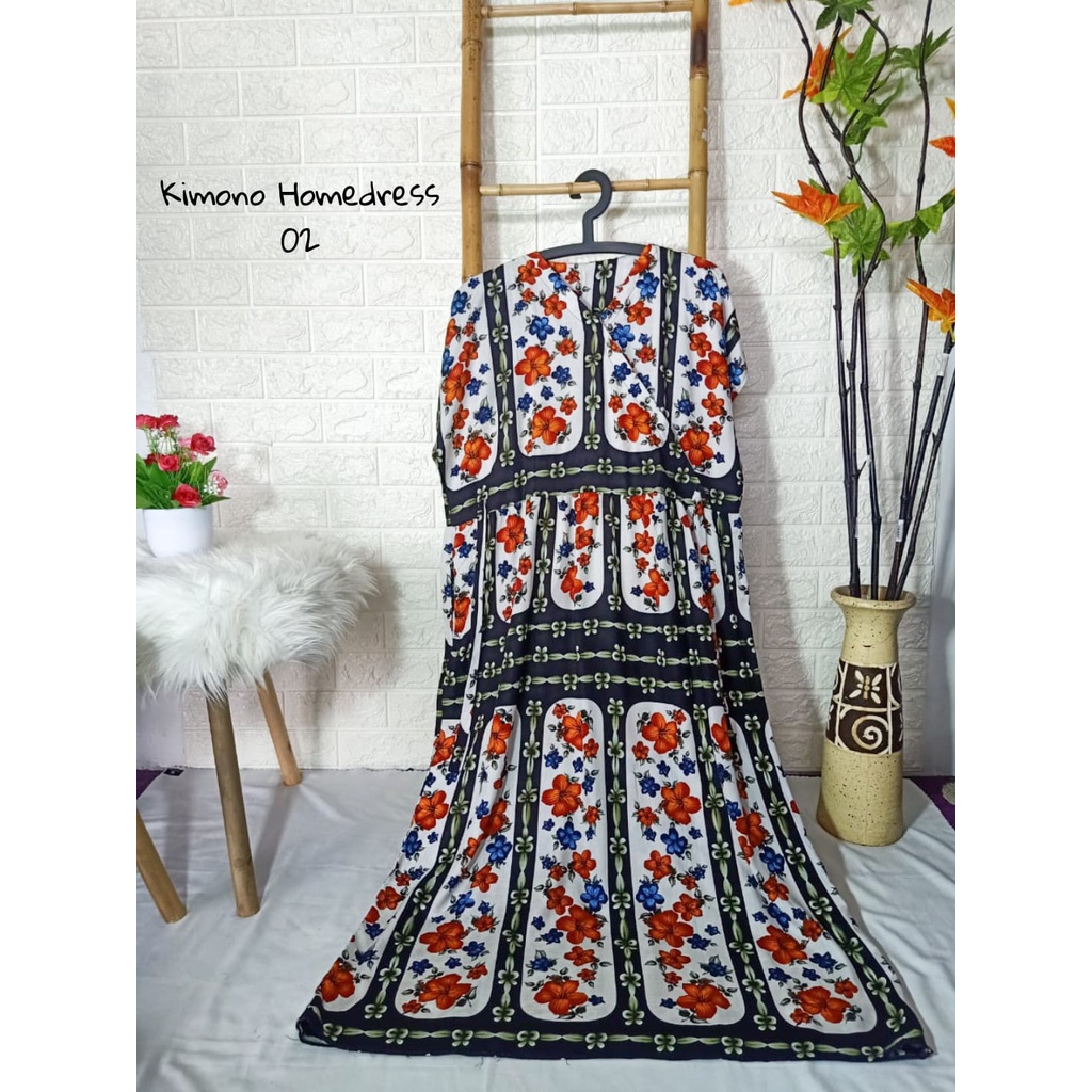 Đầm Kimono dáng dài cho mẹ bỉm sữa | Đầm Kimono dáng dài mặc ở nhà | Đầm Kimono cỡ lớn 120 | BigBuy360 - bigbuy360.vn