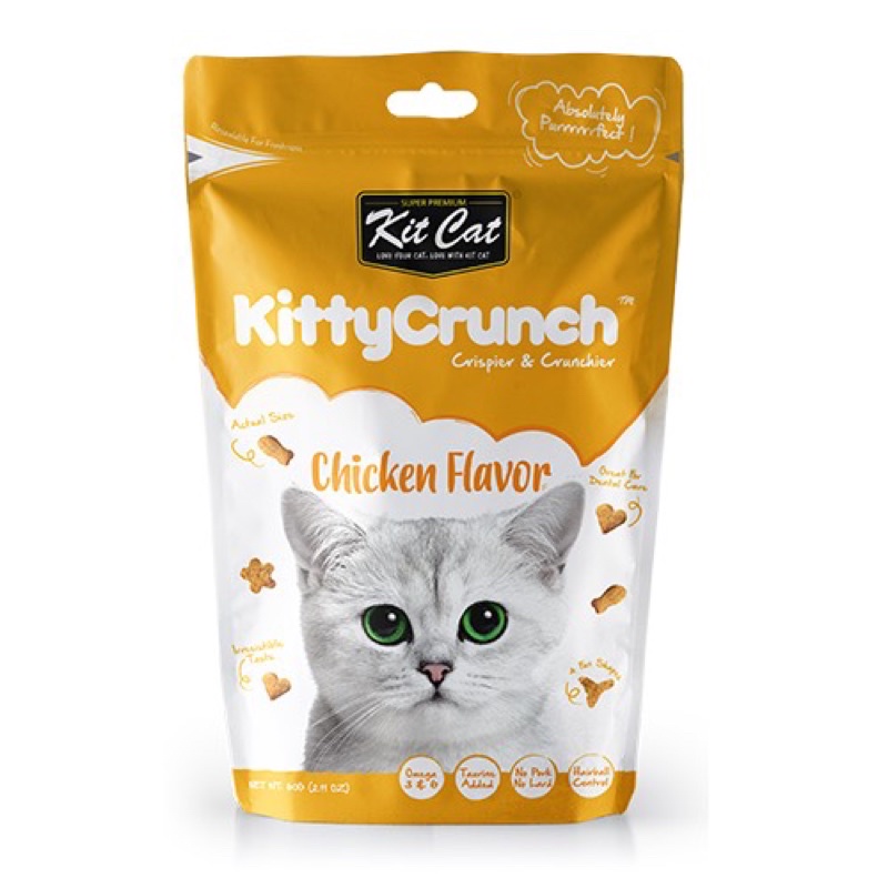 Snack Bánh Thưởng Mèo KitCat Kitty Crunch 60g