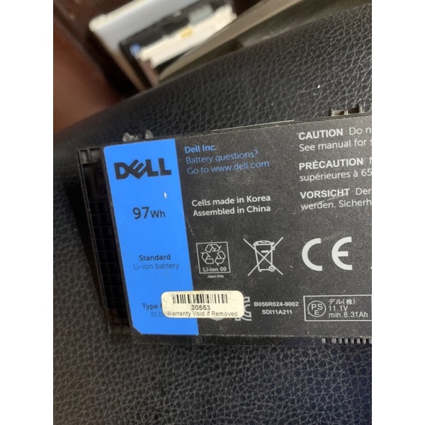 pin xác pin laptop dell preciosn m4600 m6600 dell 97wh 9 cell
