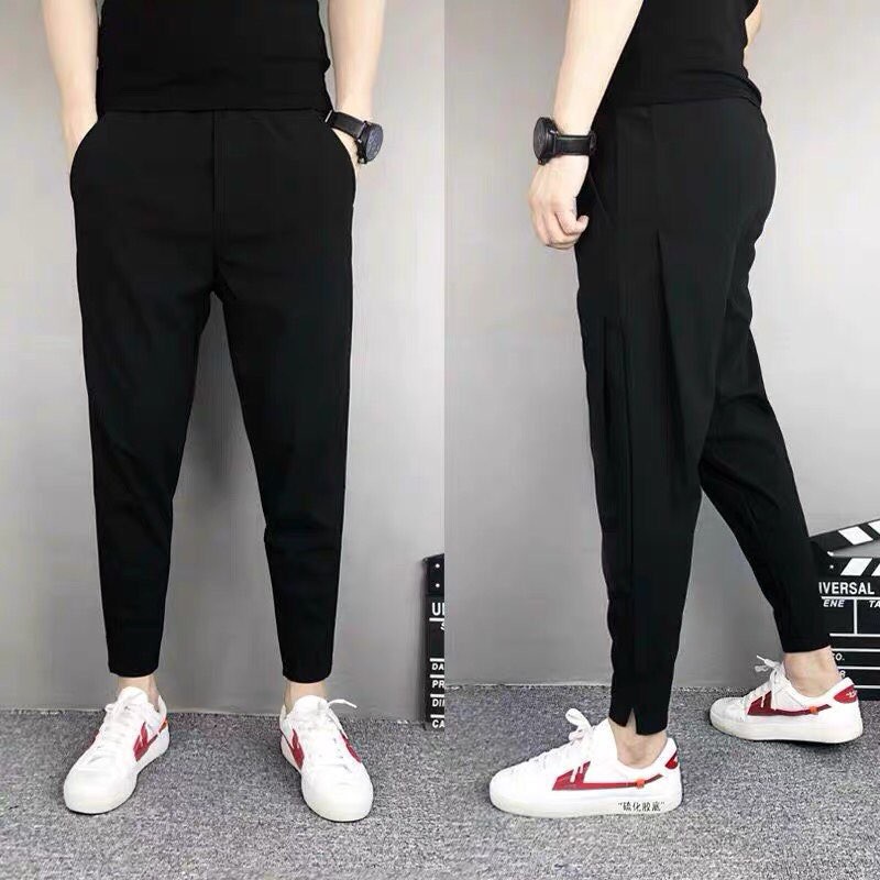 [RẺ VÔ ĐỊCH] Quần HAREM Nam Đẹp KOREA vải mịn co giãn màu đen [Thời trang nam]