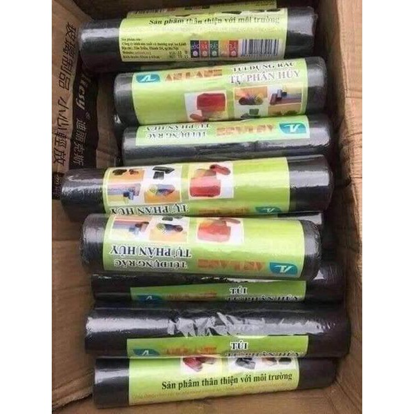 Cuộn túi đựng rác đen tự phân hủy 500g