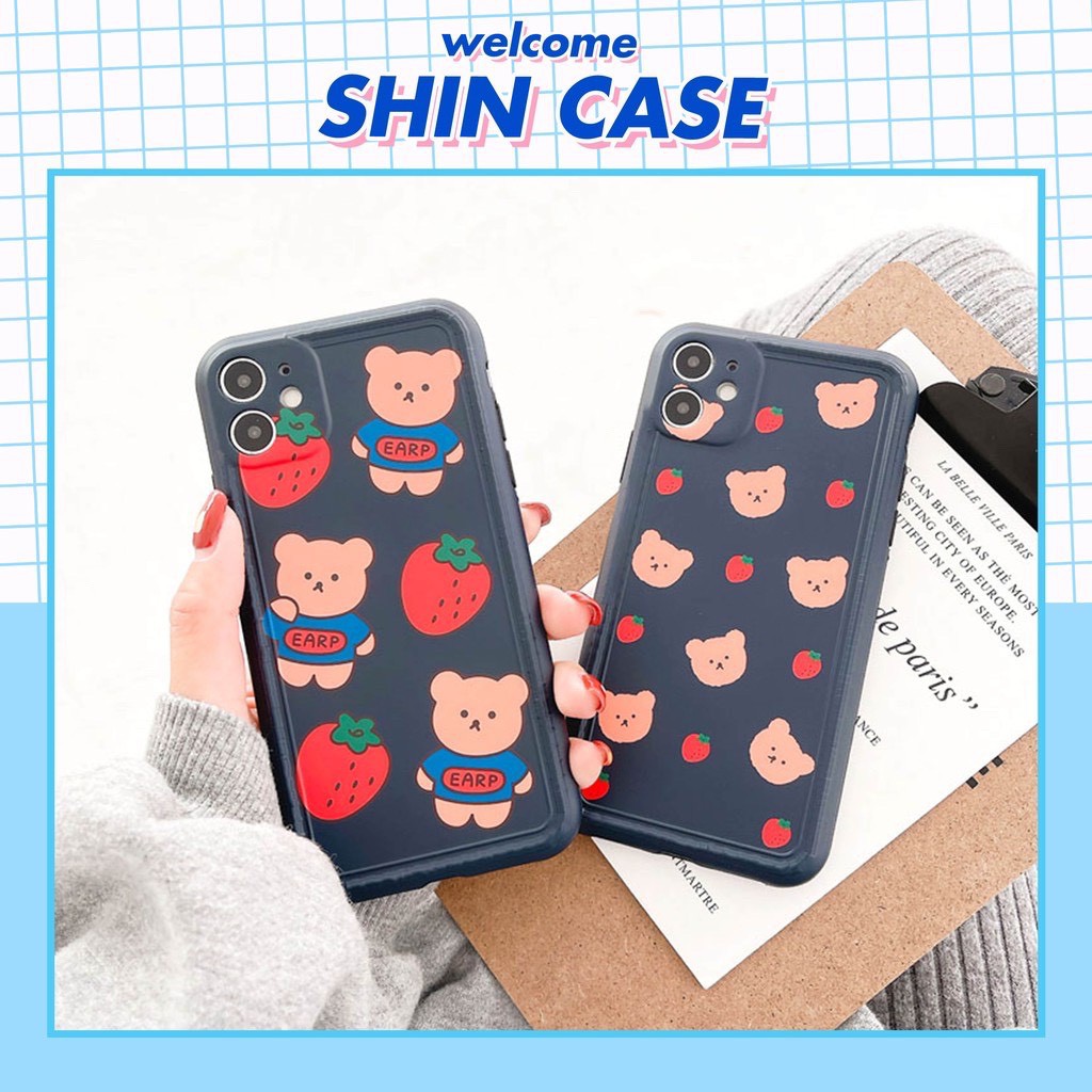 Ốp lưng iphone Gấu Earp IMD dày dặn viền nổi 5/5s/6/6plus/6s/6splus/7/7plus/8/8plus/x/xr/xs/11/12/pro/max/plus/promax