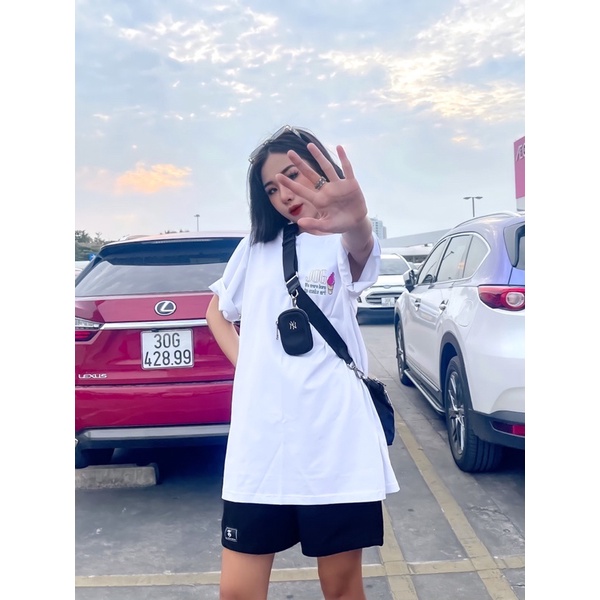 Áo Thun Jog Cream Unisex Dáng Oversize Nam Nữ Cotton 100% Co giãn 4 Chiều