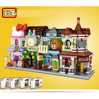 BILEGOX Combo 4 bộ Lego mini thành phố LOZ- mẫu tùy chọn NLG0050-c8