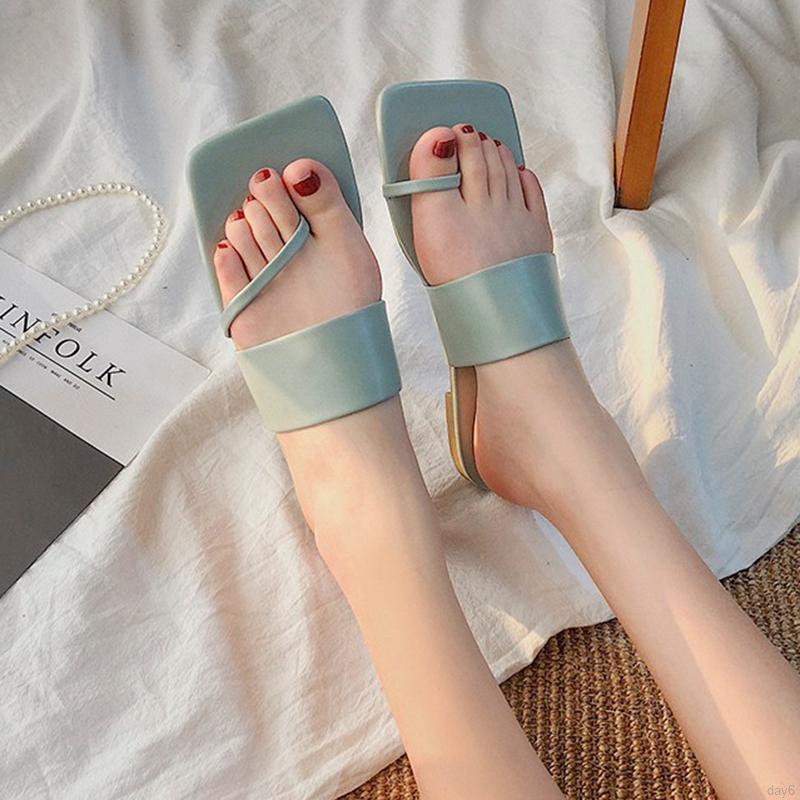 Dép Xỏ Ngón Đế Bằng Kiểu Dáng Đơn Giản Thời Trang Hàn Quốc