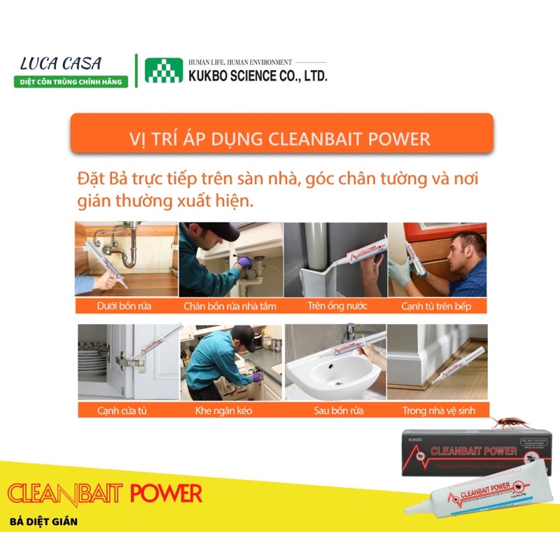 Diệt Gián Cleanbaith Power 20g - Hàn Quốc