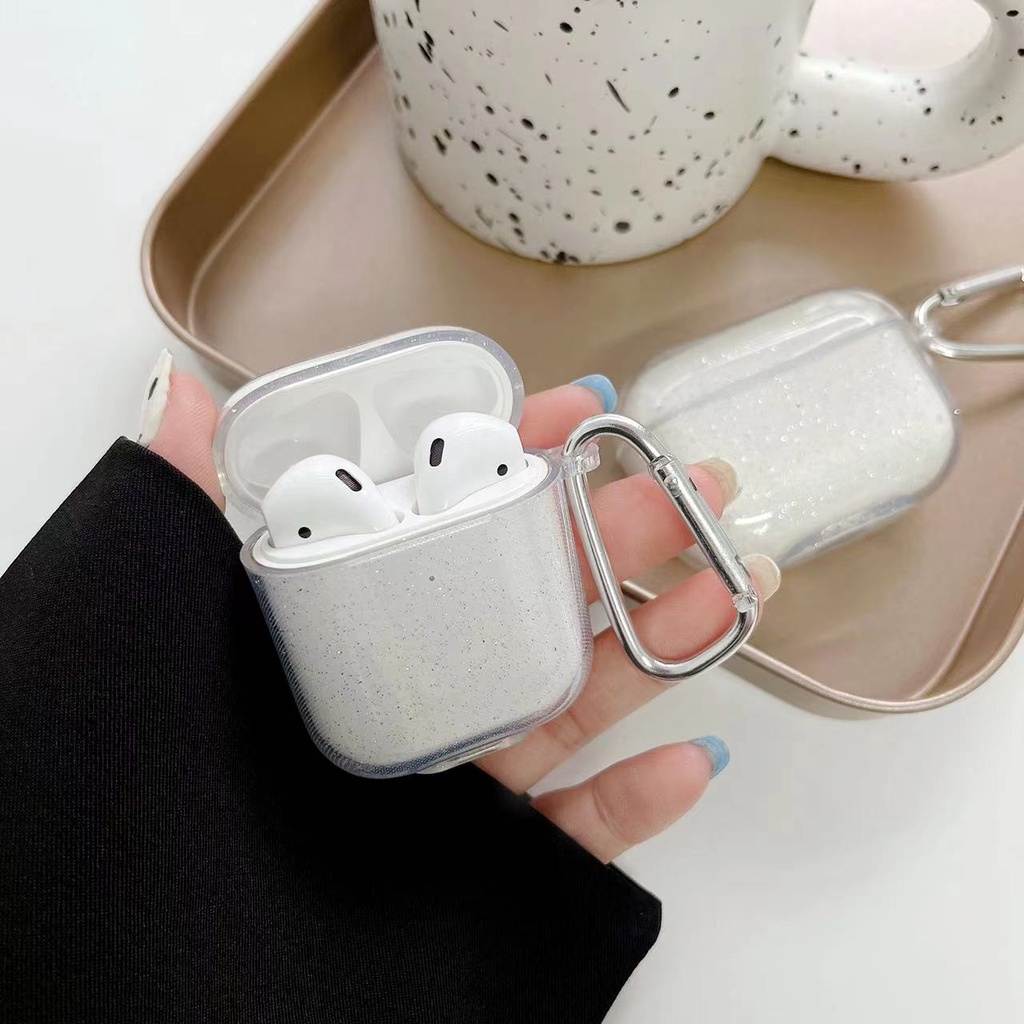 Vỏ Bảo Vệ Hộp Đựng Tai Nghe Airpods 1/2 Pro 3 Kết Nối Bluetooth Không Dây Bằng Nhựa Mềm Màu Trong Suốt