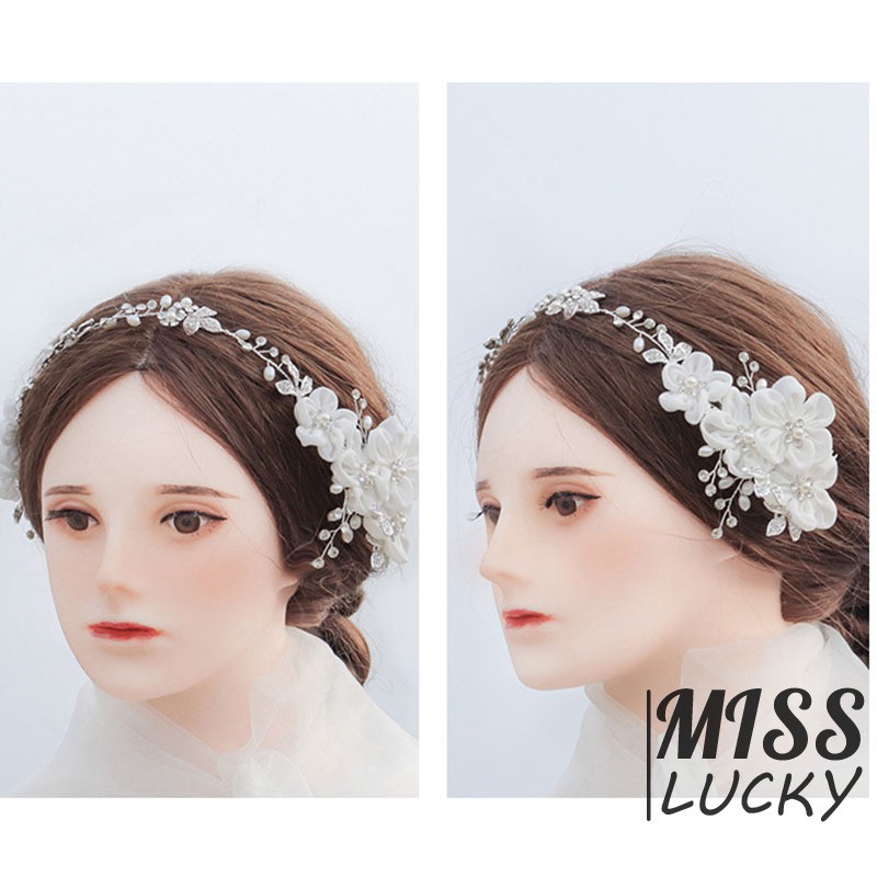 Lược Cài Tóc Hoa Đính Ngọc Trai Sang Trọng Cho Cô Dâu