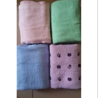 Khăn tắm bông màu khổ 60x120