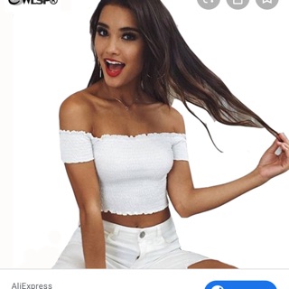 Áo croptop rớt vai A58 chỉ bán live