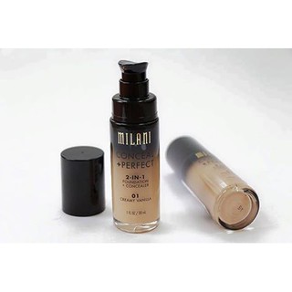 KEM NỀN + CHE KHUYẾT ĐIỂM MILANI 2TRONG1 CONCEAL + PERFECT