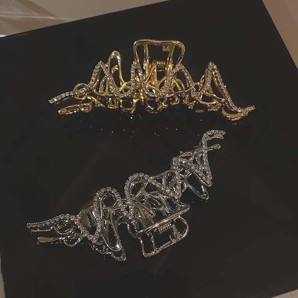 Kẹp tóc càng cua bằng kim loại nhiều màu phong cách Harajuku Hàn Quốc cho nữ