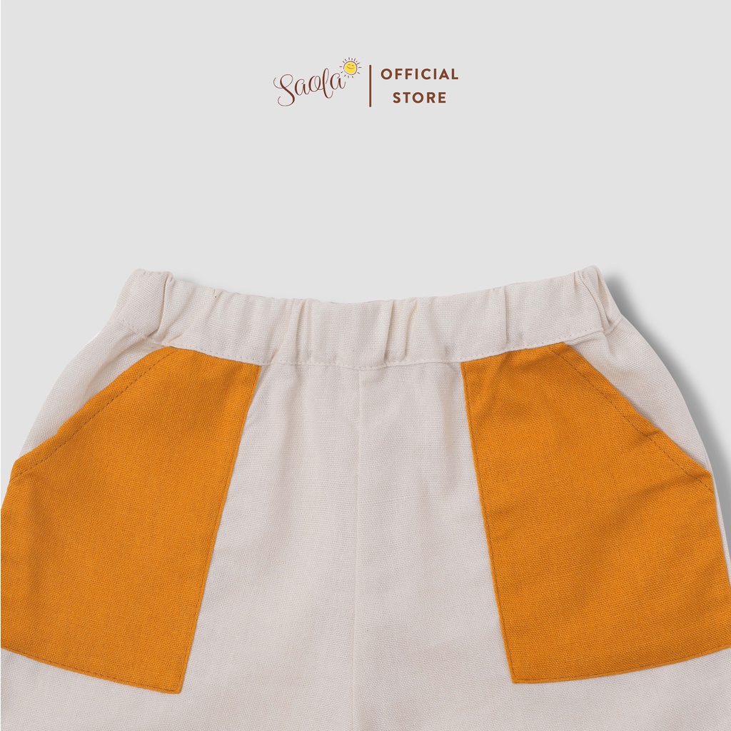 Bộ Áo Quần Linen Thoáng Mát Cho Bé Trai / Bé Gái - JINBEI SET - SEL005 - SAOLA KIDS CLOTHING
