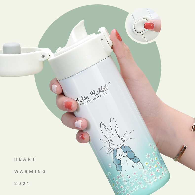 Pete Rabbit Vacuum Mug Ceramic Liner Lightweight Accompanying Water Cup Adult High-end Tea Cup Simple Bone China Cup/Stainless Steel Vacuum Mug