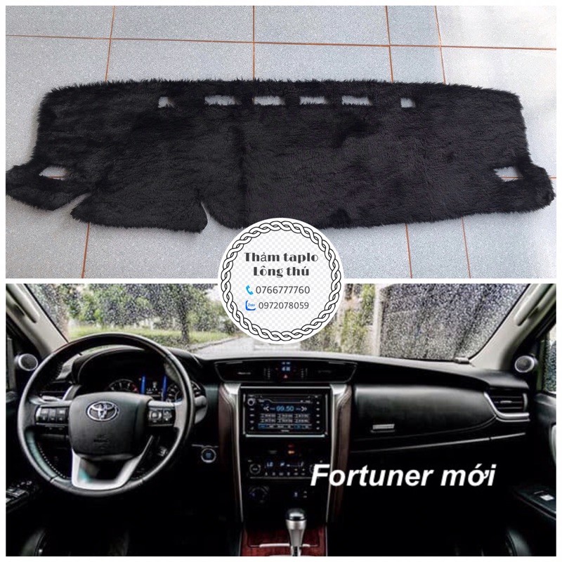 Thảm taplo lông thú - taplo fortuner mới