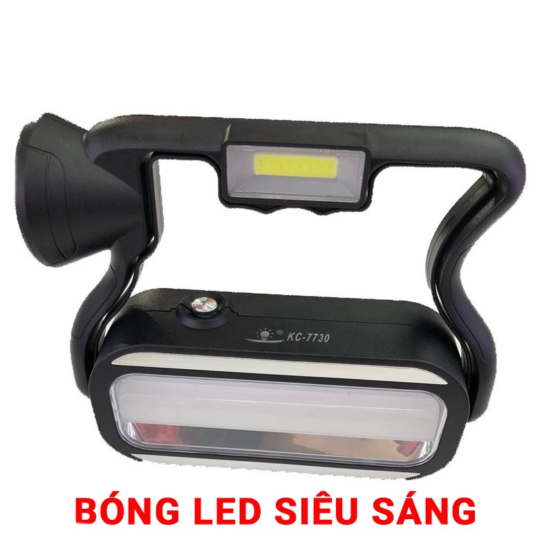 Đèn pin cầm tay siêu sáng KC 7730 năng lượng mặt trời, 3 chế độ chiếu sáng, có thể sạc điện, Giadungbpm