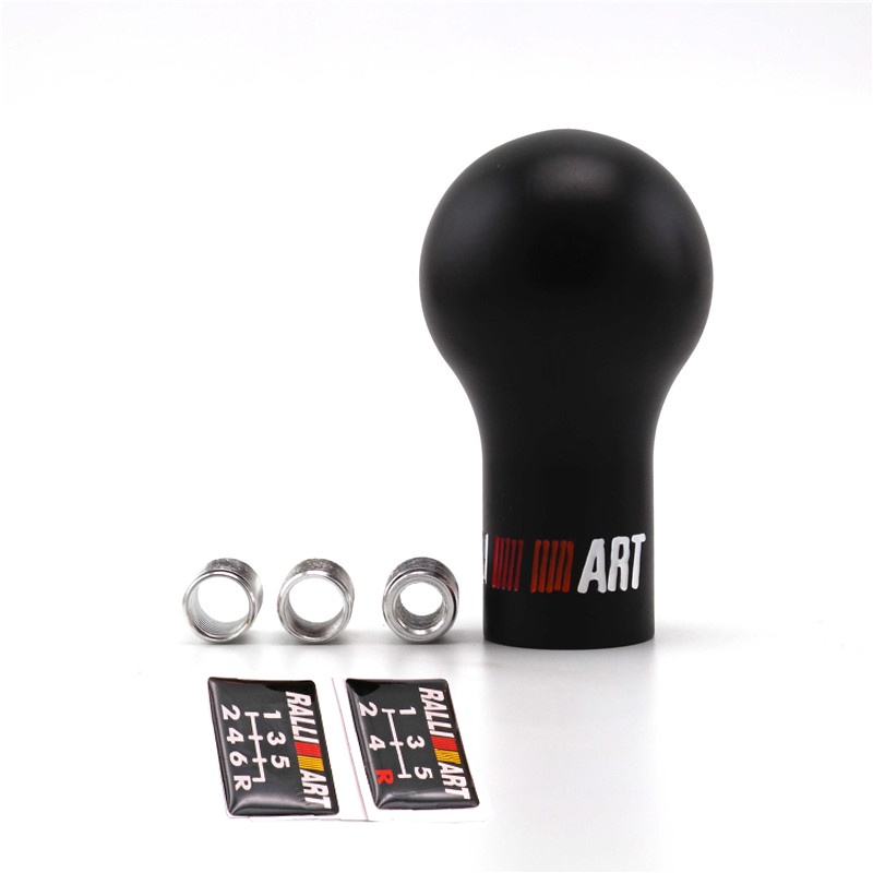 Ralliart Núm Bọc Cần Số 5 / 6 Tốc Độ Màu Trắng / Đen Chuyên Dụng Cho Xe Hơi mitsubishi