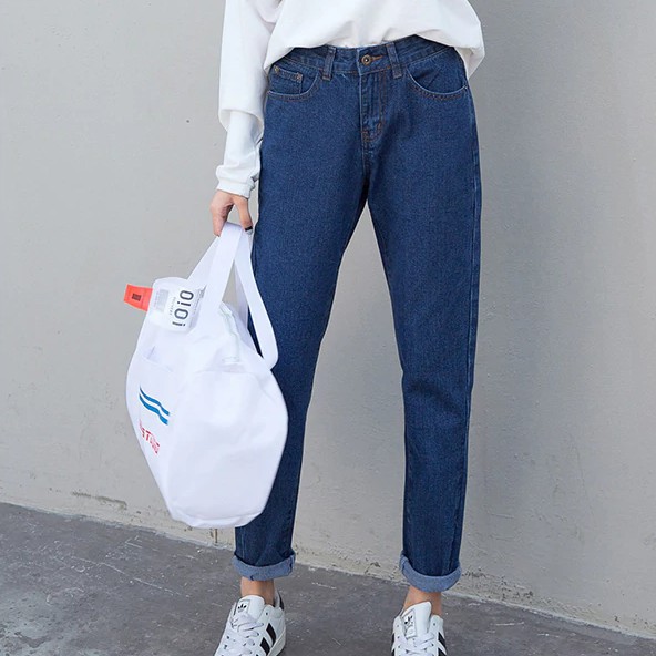 [Có size đại <80kg] Quần Jeans Baggy Trơn - Xanh Đá Đậm - Size 26_35 | BigBuy360 - bigbuy360.vn