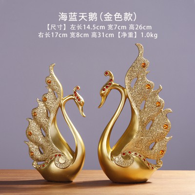 🔥𝐇𝐎𝐓 𝐃𝐄𝐀𝐋🔥Cặp Thiên Nga Uyên Ương Trang Trí Trưng Bày Tủ Kính MQ-007