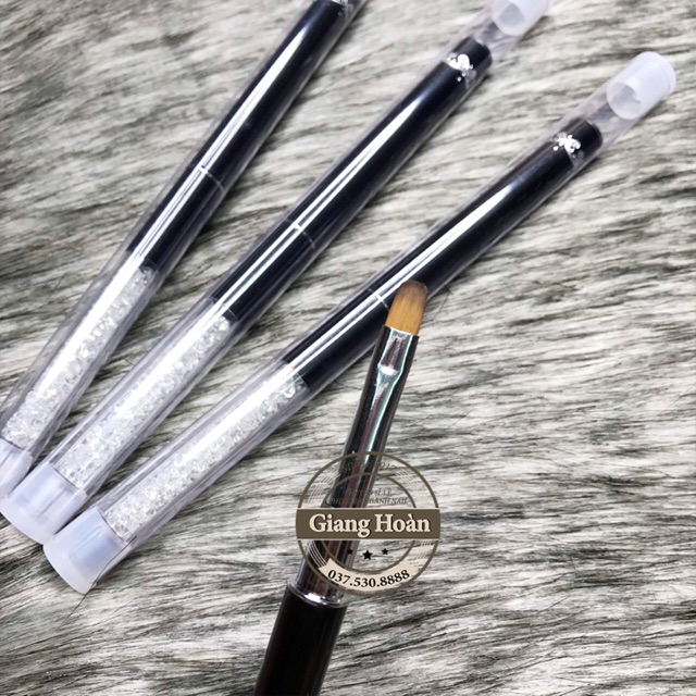 Cọ Đắp Gel Nail Cán Đá Đầu Vuông Trang Trí Móng ANGELICA CDG