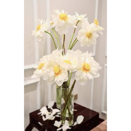 Bình thủy tinh trang trí, cắm hoa trụ tròn 10x20cm