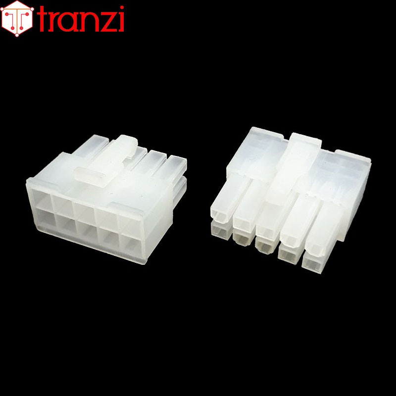 Vỏ header 4.2mm 5557 2x5P 19,8mm trắng - túi 10 cái