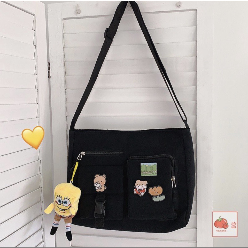 Túi Đeo Chéo, túi canvas đeo chéo nam nữ vải canvas cao cấp đựng vừa sách vở đi học TUCANVAS TCV47 | BigBuy360 - bigbuy360.vn