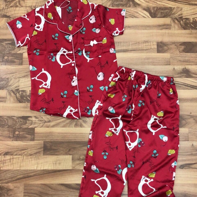 Set lụa satin pizama