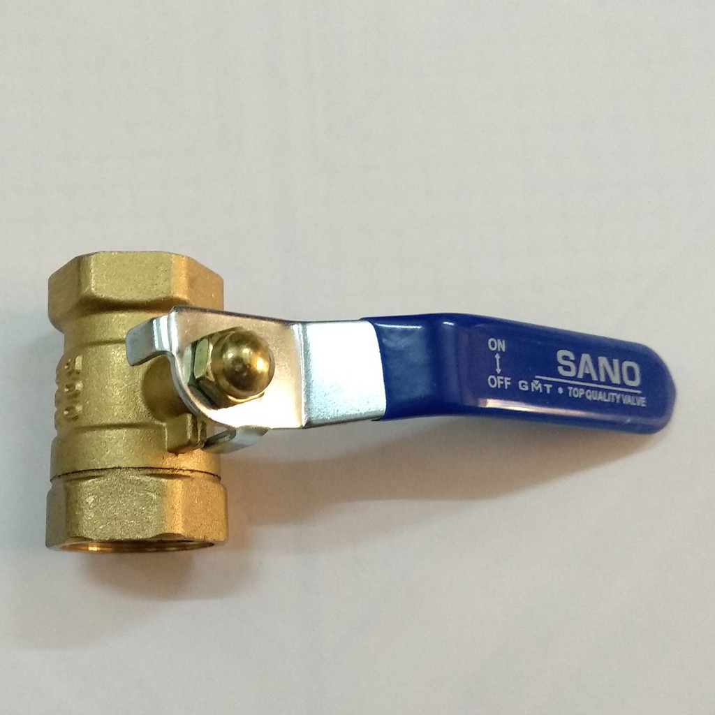 Van nước phi 27 khoá nước tay gạt hai đầu ren trong chất liệu bằng đồng