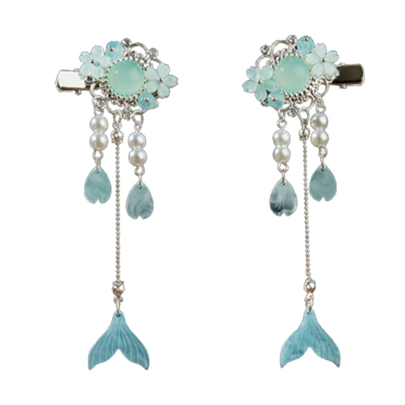 Kẹp Tóc Tua Rua Hình Đuôi Cá Dễ Thương Cho Bé Gái