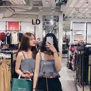 Áo 2 dây kẻ kèm ảnh thật