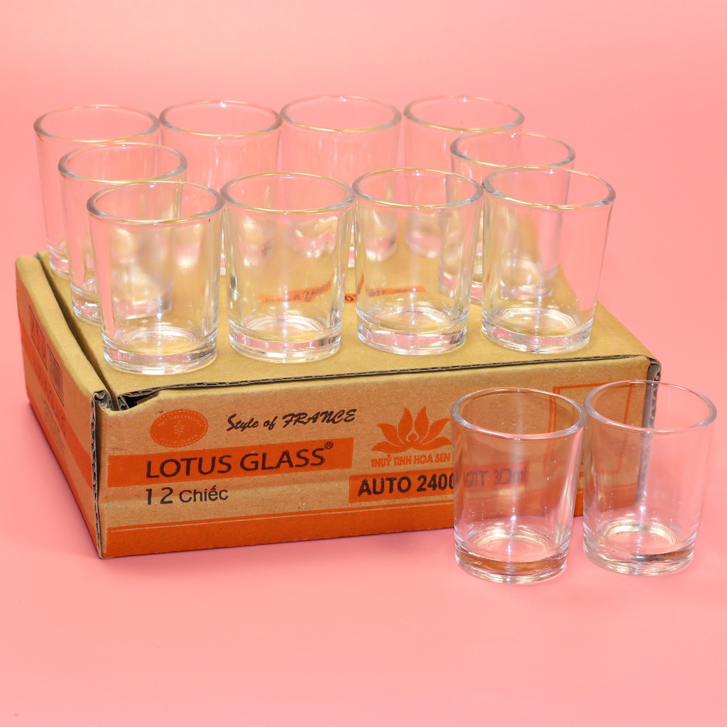 Bộ 12 cốc mít Lotus Glass 30ml | BigBuy360 - bigbuy360.vn