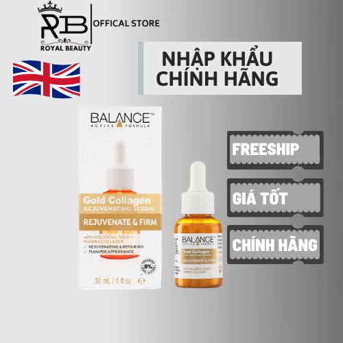 Tinh chất vàng Dưỡng Căng Bóng Da, Ngừa Lão Hóa Serum Balance Gold Collagen Rejuvenating 30ml