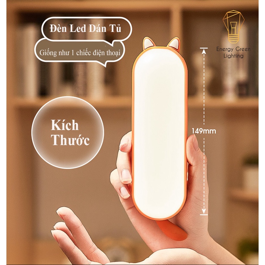 Đèn Led Dán Energy Green Lighting Tủ Mèo Siêu Dễ Thương WH-B19 - Đọc Sách , Học Bài , Làm Việc - Dán Tường , Dán Tủ