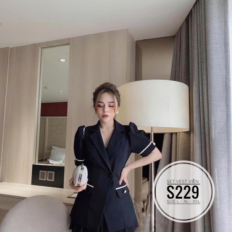 Bigsize Set vest viền S229