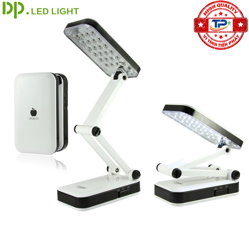 Đèn LED có sạc tích điện để bàn hoặc mang di động DP DP-666 - 2 chế độ sáng, bảo vệ mắt, gọn nhẹ, tiện dụng